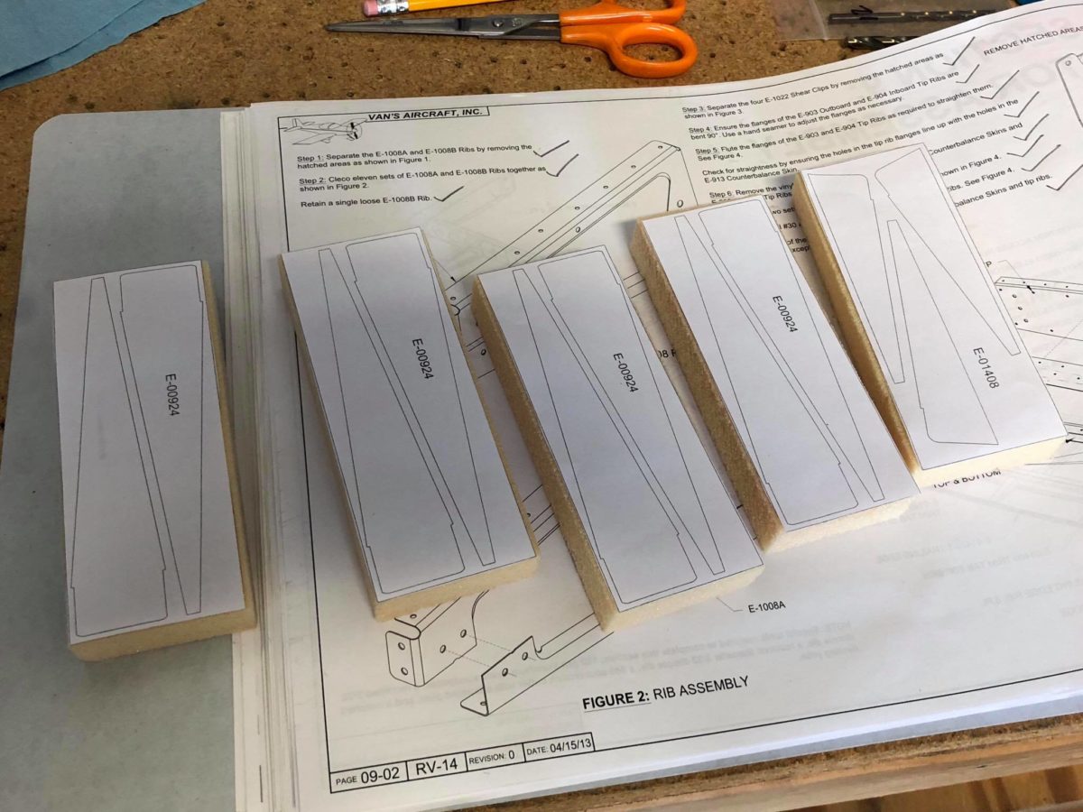 Foam Elevator Ribs underway…