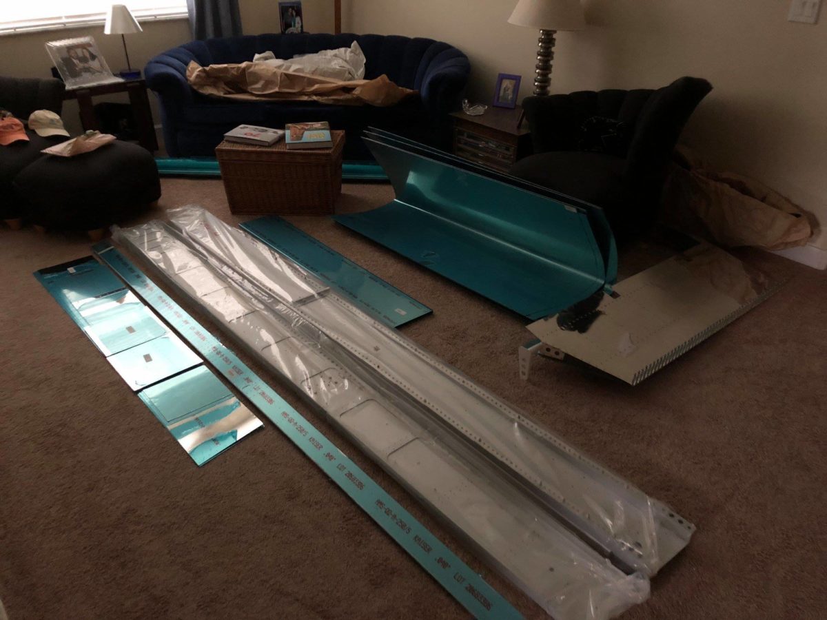 Tailcone, inventory, wing skin, and wing spars