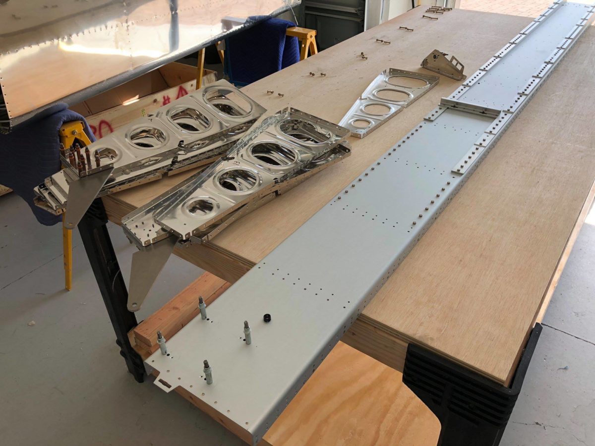 Wings, spars, ribs, flap brackets