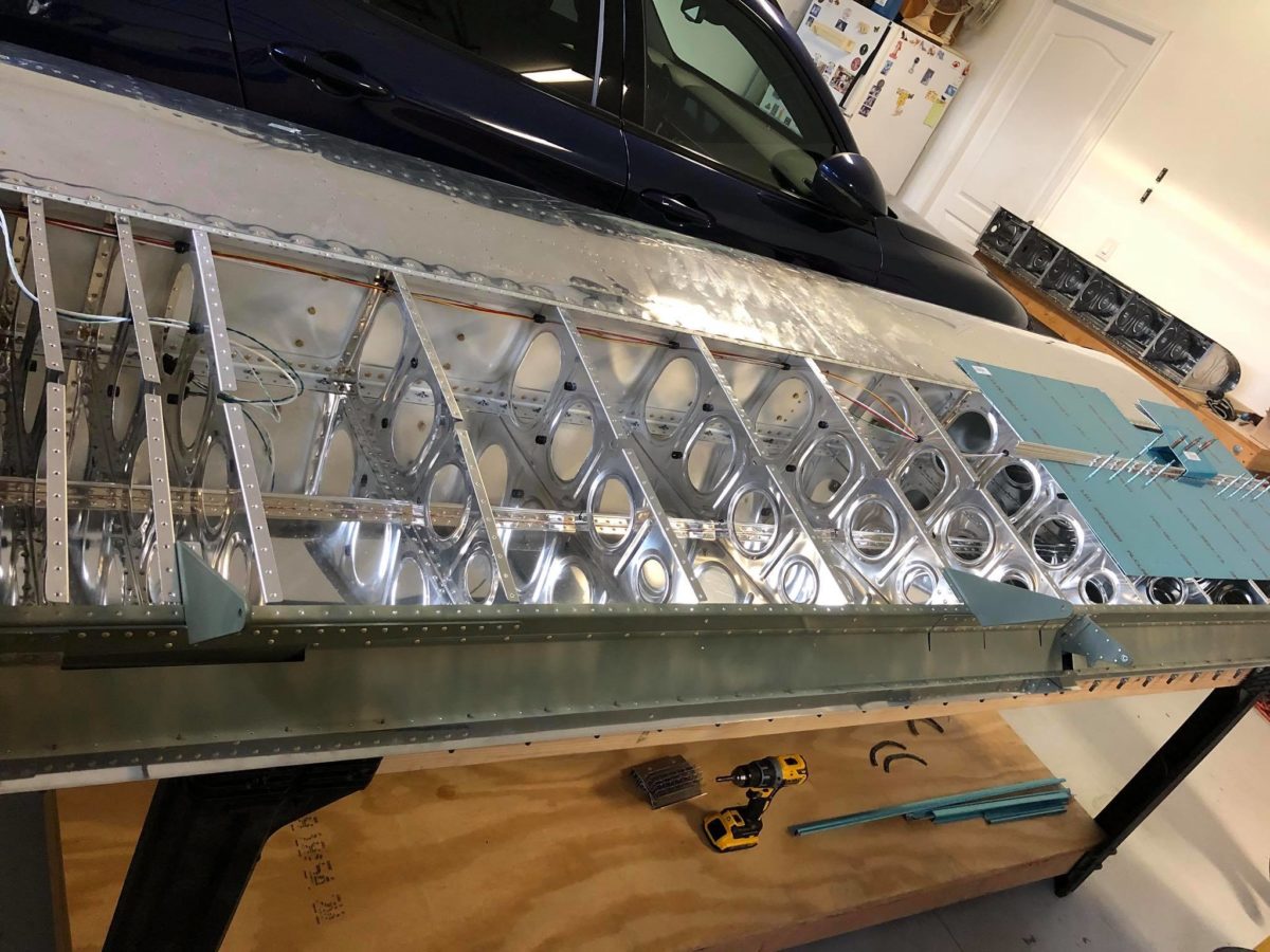 Wings, fuel tank installation continued…