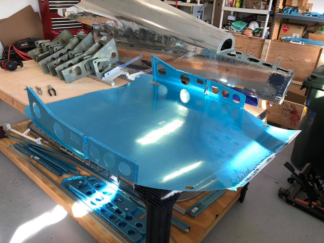 Fuselage, ribs, skins progress