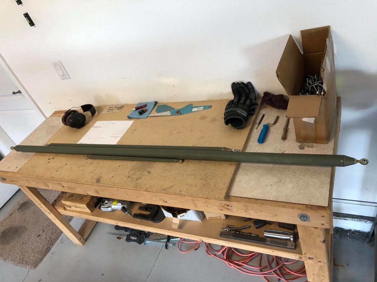 Fuselage components in process