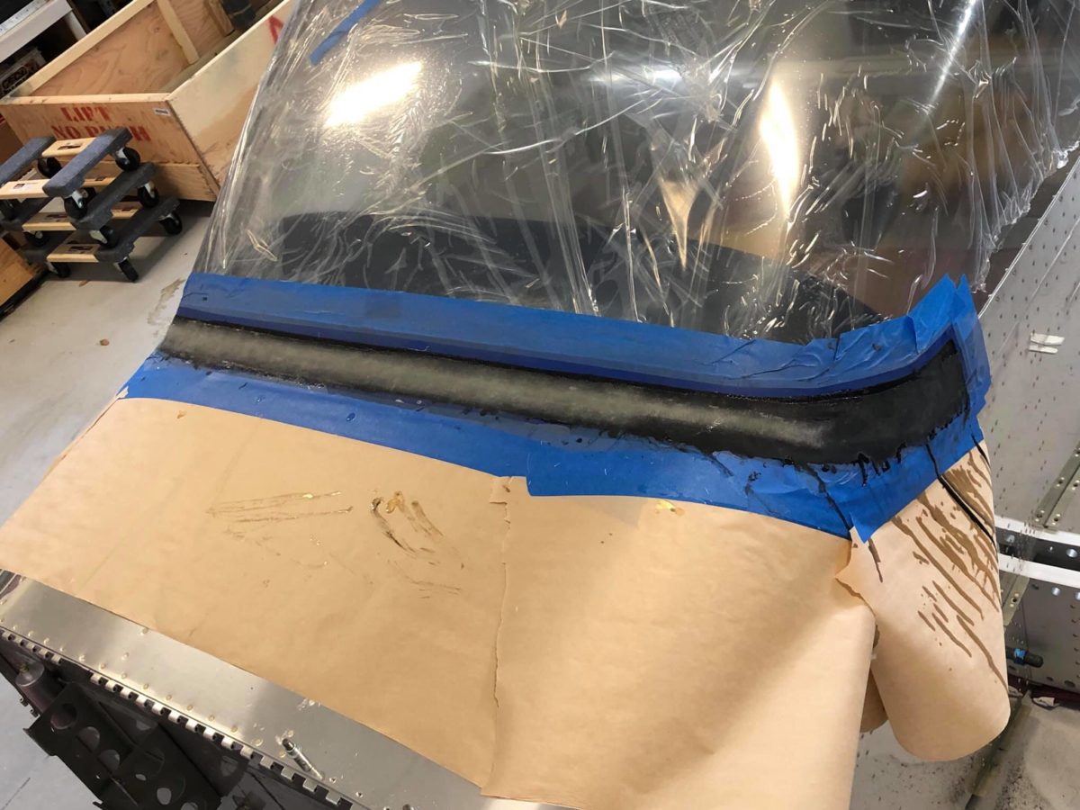 Finish, canopy surfacing underway