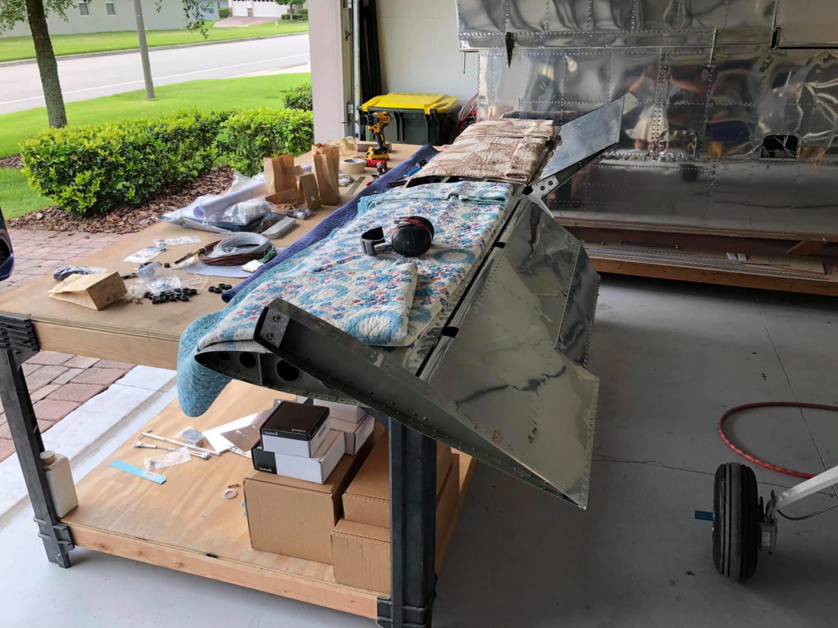 Empennage, vertical stabilizer, horizontal stabilizer, elevator progress