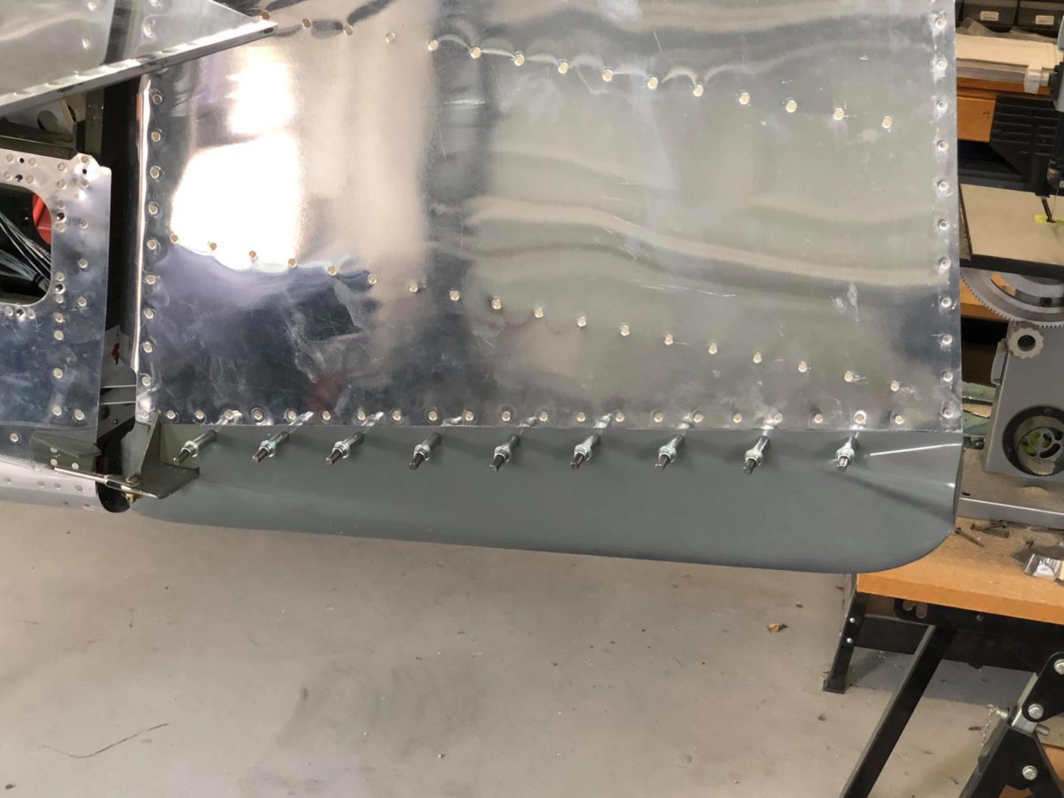 Empennage, rudder underway