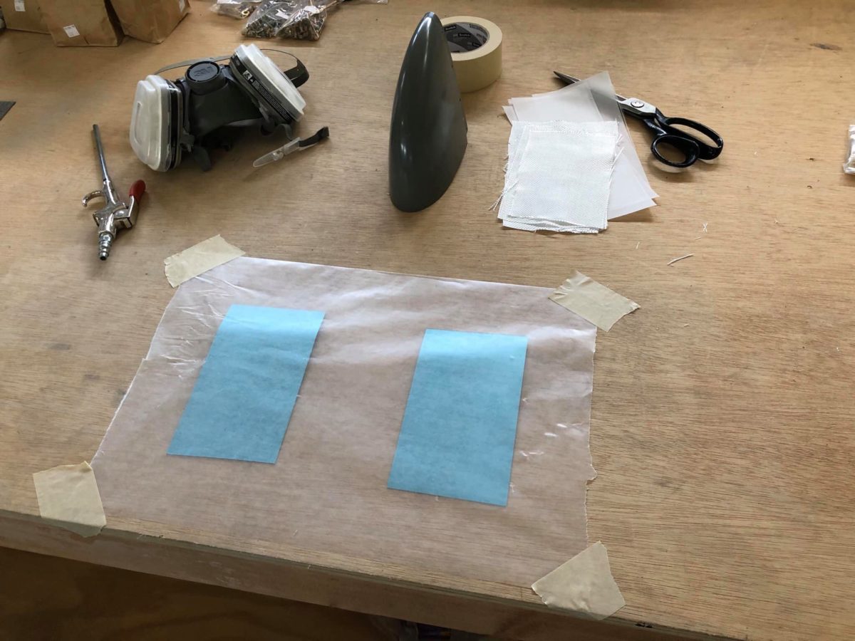 Empennage, horizontal stabilizer in process; engine arrival