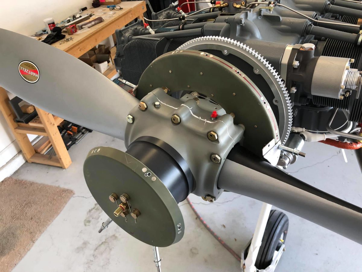 Firewall forward, empennage in process